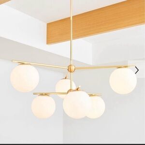 West Elm Sphere & Stem 6-Light Semi-Flushmount (36”)